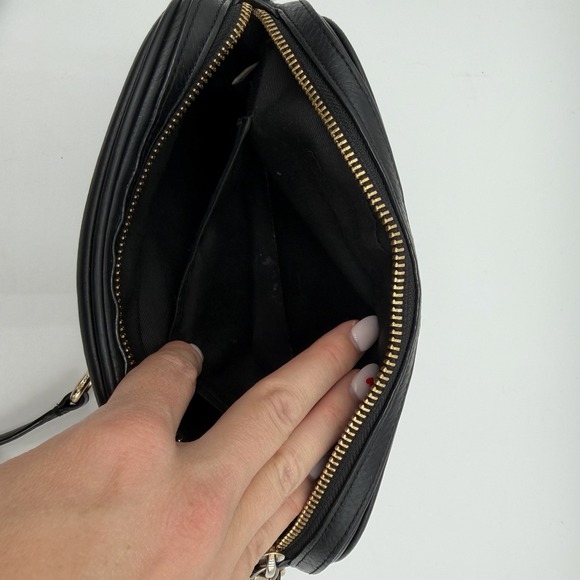 Coach Isla Leather Crossbody Purse Gold Chain Strap 31411 Black Bag - Picture 11 of 14